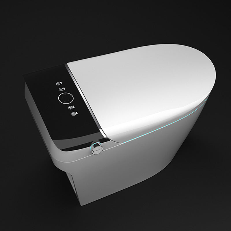 Temperature Control Ceramic Foot Sensor Elongated White Floor Standing Bidet Clearhalo 'Bathroom Remodel & Bathroom Fixtures' 'Bidets' 'Home Improvement' 'home_improvement' 'home_improvement_bidets' 'Toilets & Bidets' 7758398