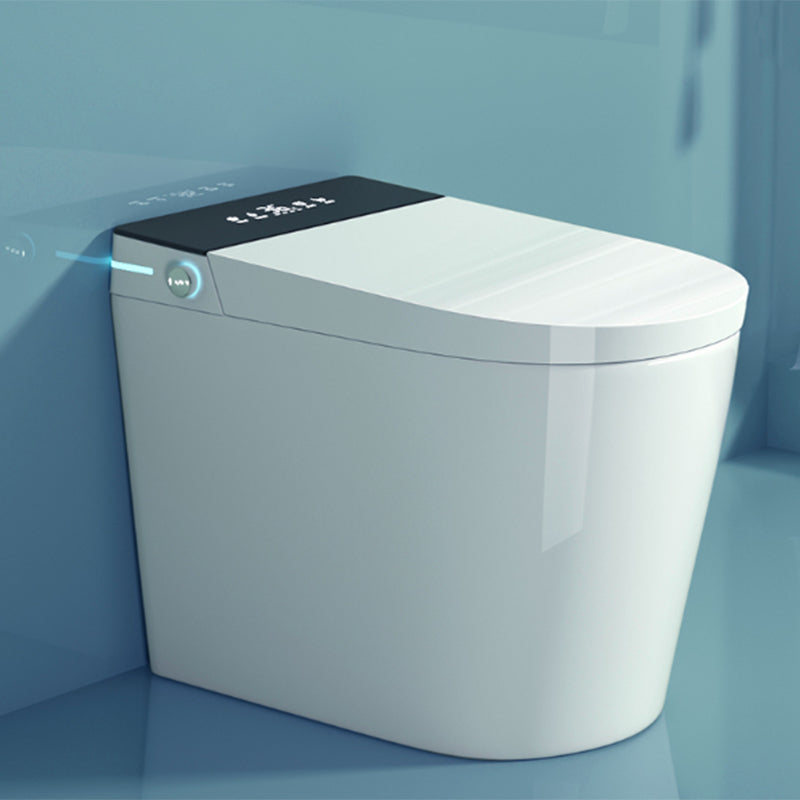 Foot Sensor with Heated Seat Ceramic Elongated Contemporary Floor Mount Bidet Foot Touch Flip (Upgrading) Clearhalo 'Bathroom Remodel & Bathroom Fixtures' 'Bidets' 'Home Improvement' 'home_improvement' 'home_improvement_bidets' 'Toilets & Bidets' 7758408