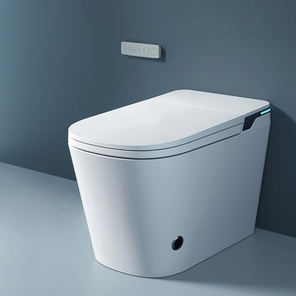 Ceramic Contemporary Foot Sensor Elongated Temperature Control Floor Standing Bidet Toilet+ Water Tank Clearhalo 'Bathroom Remodel & Bathroom Fixtures' 'Bidets' 'Home Improvement' 'home_improvement' 'home_improvement_bidets' 'Toilets & Bidets' 7758455