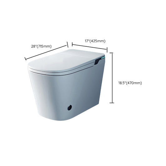 Ceramic Contemporary Foot Sensor Elongated Temperature Control Floor Standing Bidet Clearhalo 'Bathroom Remodel & Bathroom Fixtures' 'Bidets' 'Home Improvement' 'home_improvement' 'home_improvement_bidets' 'Toilets & Bidets' 7758465