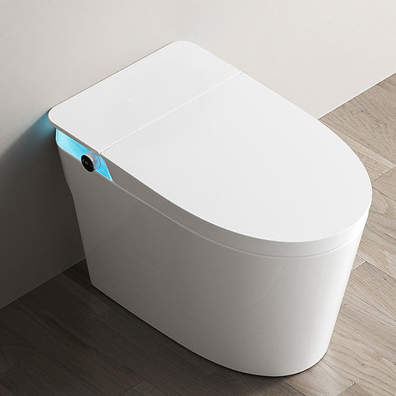 Contemporary White with Heated Seat Foot Sensor Ceramic Floor Standing Bidet Automatic Lid Clearhalo 'Bathroom Remodel & Bathroom Fixtures' 'Bidets' 'Home Improvement' 'home_improvement' 'home_improvement_bidets' 'Toilets & Bidets' 7758527