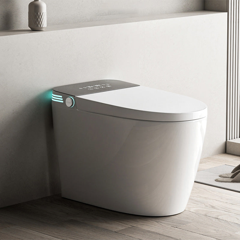 Ceramic Contemporary Heated Seat Foot Sensor Floor Mount Bidet Clearhalo 'Bathroom Remodel & Bathroom Fixtures' 'Bidets' 'Home Improvement' 'home_improvement' 'home_improvement_bidets' 'Toilets & Bidets' 7758639