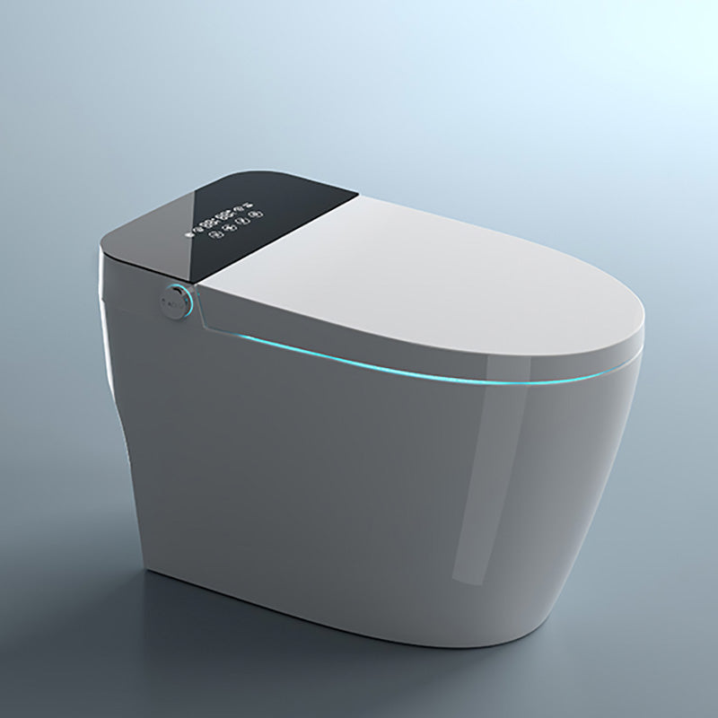 Floor Standing Bidet Ceramic Contemporary White Elongated Foot Sensor Automatic Lid( Top Configuration) Clearhalo 'Bathroom Remodel & Bathroom Fixtures' 'Bidets' 'Home Improvement' 'home_improvement' 'home_improvement_bidets' 'Toilets & Bidets' 7758774