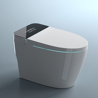 Floor Standing Bidet Ceramic Contemporary White Elongated Foot Sensor Automatic Lid( Top Configuration) Clearhalo 'Bathroom Remodel & Bathroom Fixtures' 'Bidets' 'Home Improvement' 'home_improvement' 'home_improvement_bidets' 'Toilets & Bidets' 7758774