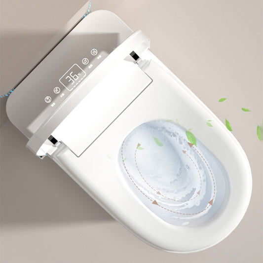 Floor Standing Bidet Ceramic Contemporary White Elongated Foot Sensor Clearhalo 'Bathroom Remodel & Bathroom Fixtures' 'Bidets' 'Home Improvement' 'home_improvement' 'home_improvement_bidets' 'Toilets & Bidets' 7758777