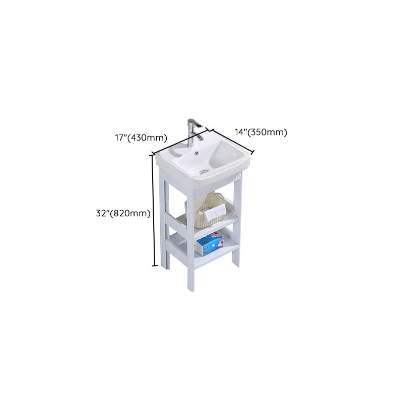 White Vanity Sink Doors Drawer Faucet Storage Shelf Vanity with Mirror Clearhalo 'Bathroom Remodel & Bathroom Fixtures' 'Bathroom Vanities' 'bathroom_vanities' 'Home Improvement' 'home_improvement' 'home_improvement_bathroom_vanities' 7769916