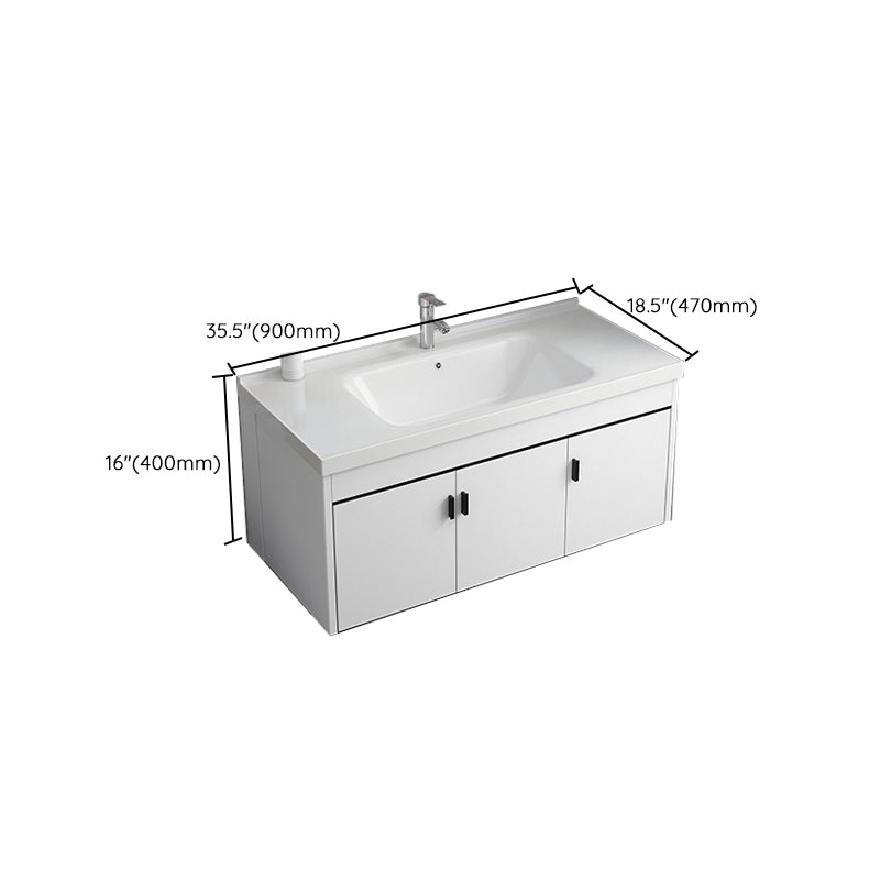Ceramic Bathroom Sink Vanity Wall-Mounted Bathroom Sink Vanity with Faucet Included Clearhalo 'Bathroom Remodel & Bathroom Fixtures' 'Bathroom Vanities' 'bathroom_vanities' 'Home Improvement' 'home_improvement' 'home_improvement_bathroom_vanities' 7770045