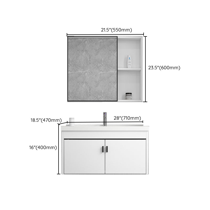 Ceramic Bathroom Sink Vanity Wall-Mounted Bathroom Sink Vanity with Faucet Included Clearhalo 'Bathroom Remodel & Bathroom Fixtures' 'Bathroom Vanities' 'bathroom_vanities' 'Home Improvement' 'home_improvement' 'home_improvement_bathroom_vanities' 7770053