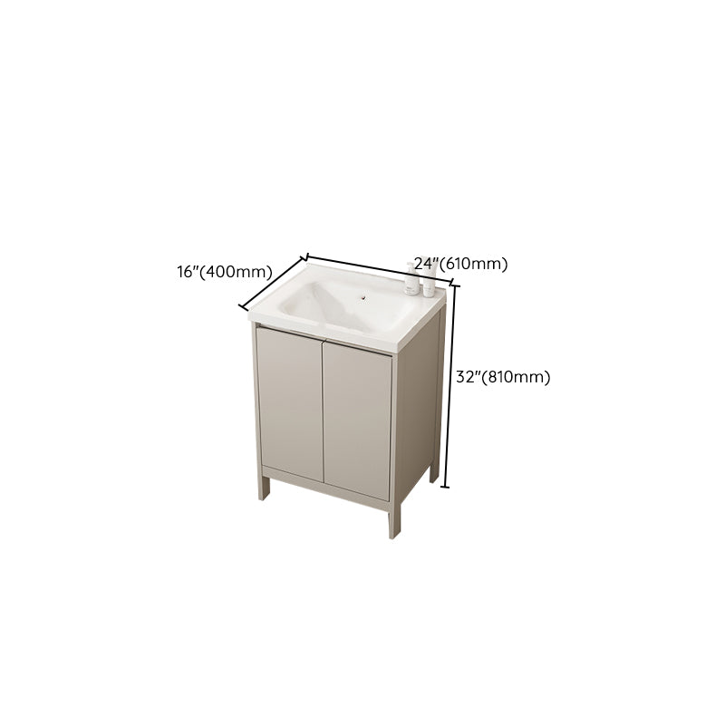 Rectangular Freestanding Bathroom Vanity Modern Gray Single-Sink Vanity Set Clearhalo 'Bathroom Remodel & Bathroom Fixtures' 'Bathroom Vanities' 'bathroom_vanities' 'Home Improvement' 'home_improvement' 'home_improvement_bathroom_vanities' 7784662
