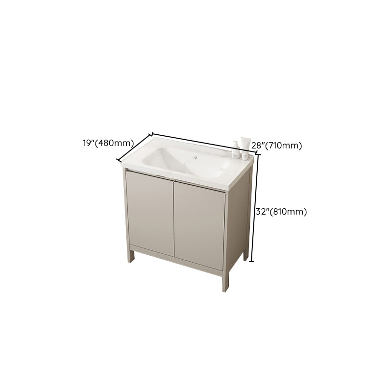 Rectangular Freestanding Bathroom Vanity Modern Gray Single-Sink Vanity Set Clearhalo 'Bathroom Remodel & Bathroom Fixtures' 'Bathroom Vanities' 'bathroom_vanities' 'Home Improvement' 'home_improvement' 'home_improvement_bathroom_vanities' 7784663
