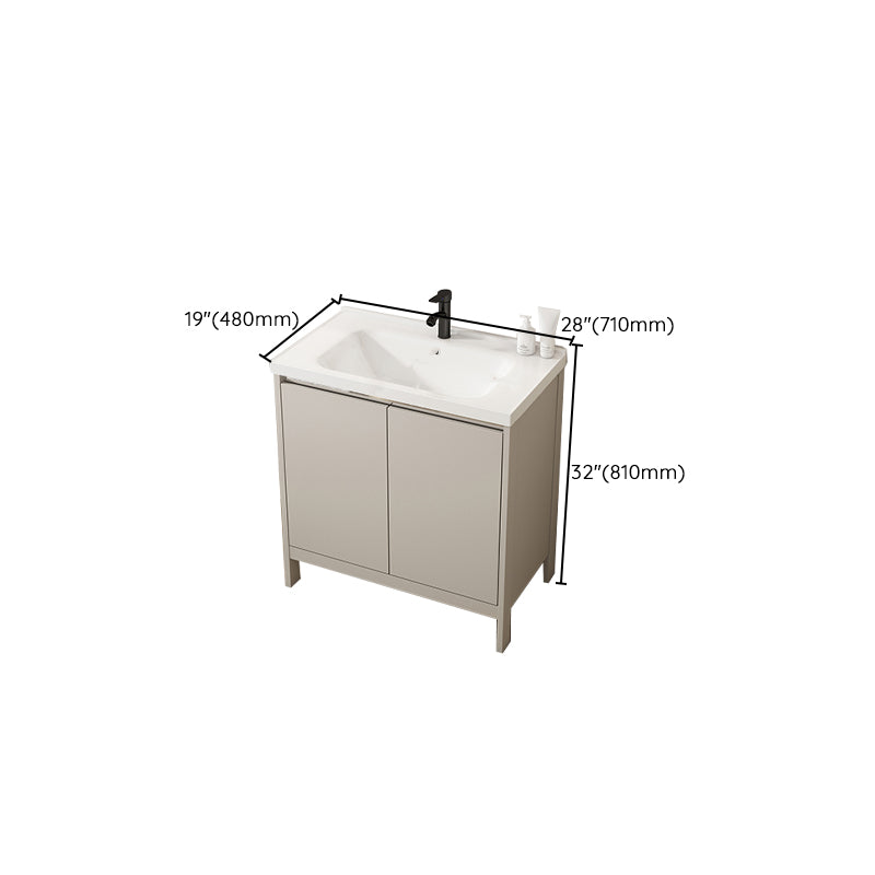 Rectangular Freestanding Bathroom Vanity Modern Gray Single-Sink Vanity Set Clearhalo 'Bathroom Remodel & Bathroom Fixtures' 'Bathroom Vanities' 'bathroom_vanities' 'Home Improvement' 'home_improvement' 'home_improvement_bathroom_vanities' 7784675