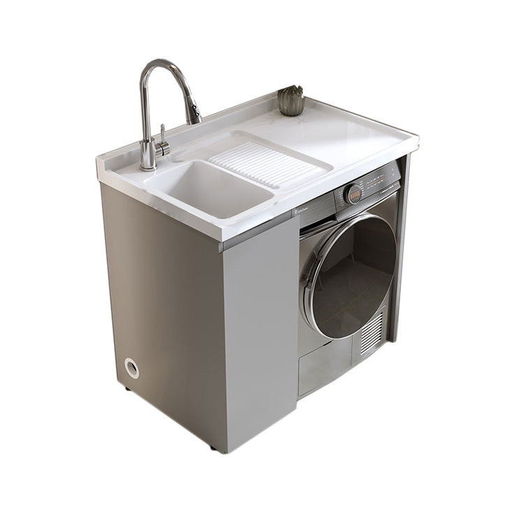 Freestanding Metal Modern Bathroom Sink Vanity with Sink Faucet Vanity & Faucet https: res.litfad.com site img item 2023 03 13 7800301 1200x1200.jpg Clearhalo 'Bathroom Remodel & Bathroom Fixtures' 'Bathroom Vanities' 'bathroom_vanities' 'Home Improvement' 'home_improvement' 'home_improvement_bathroom_vanities' 7800301