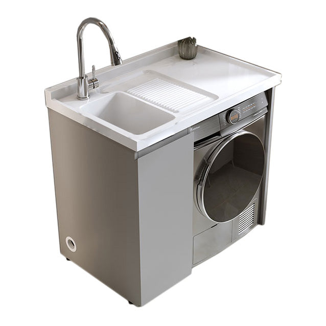 Freestanding Metal Modern Bathroom Sink Vanity with Sink Faucet Vanity & Faucet https: res.litfad.com site img item 2023 03 10 7800302 1200x1200.jpg Clearhalo 'Bathroom Remodel & Bathroom Fixtures' 'Bathroom Vanities' 'bathroom_vanities' 'Home Improvement' 'home_improvement' 'home_improvement_bathroom_vanities' 7800302