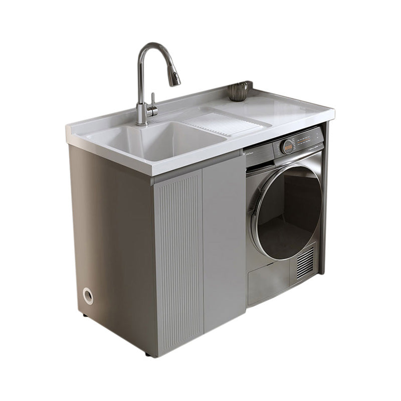 Freestanding Metal Modern Bathroom Sink Vanity with Sink Faucet Vanity & Faucet https: res.litfad.com site img item 2023 03 07 7800306 1200x1200.jpg Clearhalo 'Bathroom Remodel & Bathroom Fixtures' 'Bathroom Vanities' 'bathroom_vanities' 'Home Improvement' 'home_improvement' 'home_improvement_bathroom_vanities' 7800306