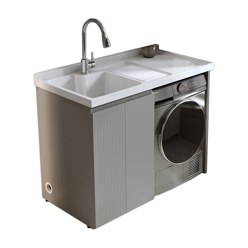 Freestanding Metal Modern Bathroom Sink Vanity with Sink Faucet Vanity & Faucet https: res.litfad.com site img item 2023 03 18 7800309 1200x1200.jpg Clearhalo 'Bathroom Remodel & Bathroom Fixtures' 'Bathroom Vanities' 'bathroom_vanities' 'Home Improvement' 'home_improvement' 'home_improvement_bathroom_vanities' 7800309