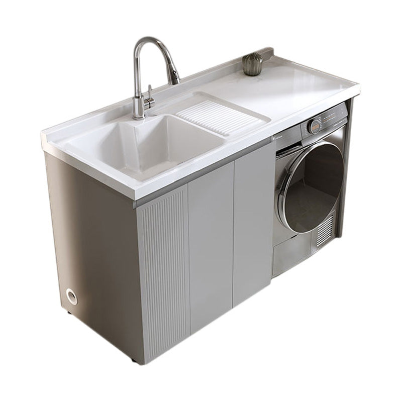 Freestanding Metal Modern Bathroom Sink Vanity with Sink Faucet Vanity & Faucet https: res.litfad.com site img item 2023 03 25 7800314 1200x1200.jpg Clearhalo 'Bathroom Remodel & Bathroom Fixtures' 'Bathroom Vanities' 'bathroom_vanities' 'Home Improvement' 'home_improvement' 'home_improvement_bathroom_vanities' 7800314