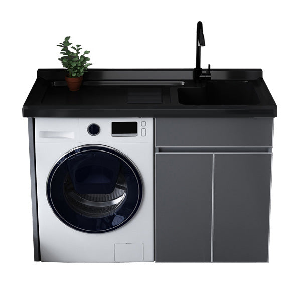 Metal Modern Freestanding Bathroom Sink Vanity with Sink Faucet Vanity & Faucet Right Clearhalo 'Bathroom Remodel & Bathroom Fixtures' 'Bathroom Vanities' 'bathroom_vanities' 'Home Improvement' 'home_improvement' 'home_improvement_bathroom_vanities' 7800382