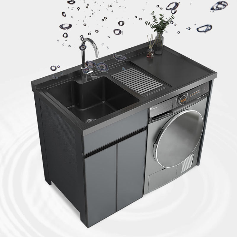 Modern Freestanding Sink Included Bathroom Sink Vanity with Faucet Clearhalo 'Bathroom Remodel & Bathroom Fixtures' 'Bathroom Vanities' 'bathroom_vanities' 'Home Improvement' 'home_improvement' 'home_improvement_bathroom_vanities' 7800528