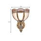 Bowl Translucent Glass Wall Mount Lamp Colonial Style 1/2-Light Bedside Wall Light Sconce in Brass Clearhalo 'Wall Lamps & Sconces' 'Wall Lights' Lighting' 780680