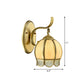 Tan Glass Brass Finish Sconce Light Globe 1/2-Head Traditional Wall Lamp Fixture with Swirl Arm Clearhalo 'Wall Lamps & Sconces' 'Wall Lights' Lighting' 780689