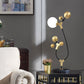 Post Modern Molecule Table Light Metallic Living Room Creative LED Nightstand Lamp in Black and Gold Clearhalo 'Lamps' 'Table Lamps' Lighting' 780867