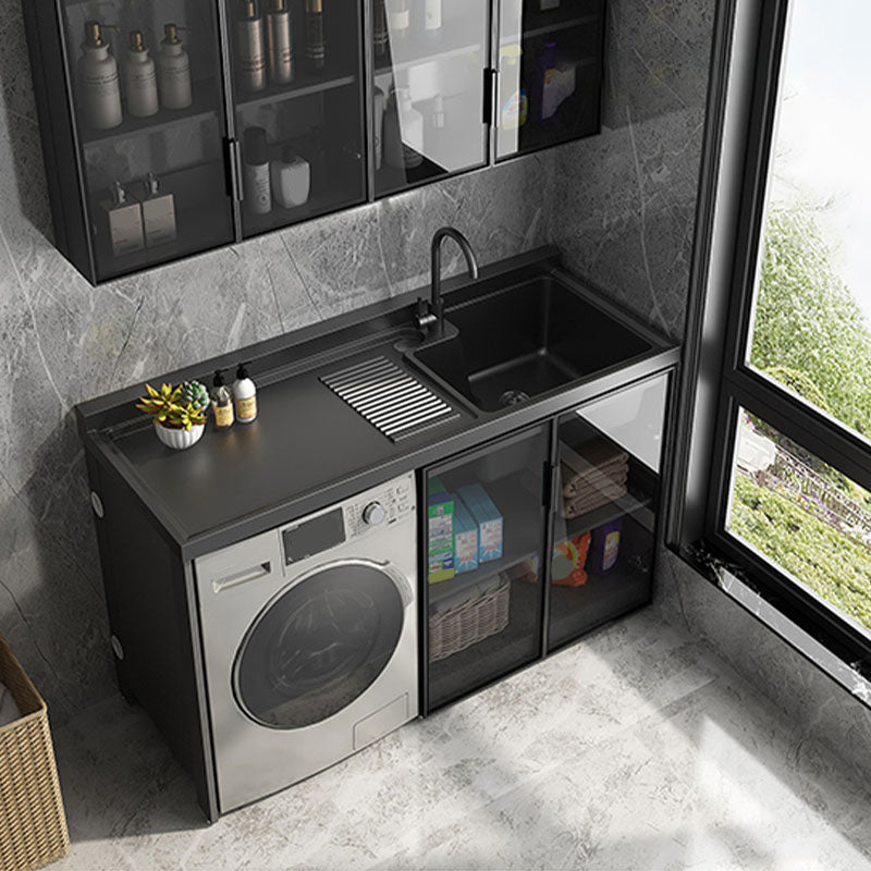 Freestanding Faucet Included Modern Bathroom Sink Vanity with Sink Clearhalo 'Bathroom Remodel & Bathroom Fixtures' 'Bathroom Vanities' 'bathroom_vanities' 'Home Improvement' 'home_improvement' 'home_improvement_bathroom_vanities' 7810055