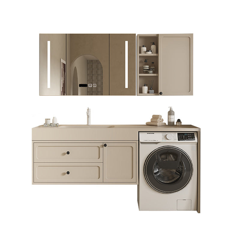 Mirror Included Freestanding Modern Bathroom Sink Vanity with Sink Vanity & Faucet & Mirror Cabinet & Side Cabinet https: res.litfad.com site img item 2023 03 10 7811525 1200x1200.jpg Clearhalo 'Bathroom Remodel & Bathroom Fixtures' 'Bathroom Vanities' 'bathroom_vanities' 'Home Improvement' 'home_improvement' 'home_improvement_bathroom_vanities' 7811525