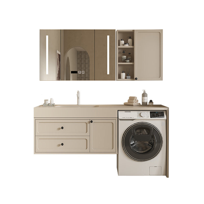 Mirror Included Freestanding Modern Bathroom Sink Vanity with Sink Vanity & Faucet & Mirror Cabinet & Side Cabinet https: res.litfad.com site img item 2023 03 21 7811526 1200x1200.jpg Clearhalo 'Bathroom Remodel & Bathroom Fixtures' 'Bathroom Vanities' 'bathroom_vanities' 'Home Improvement' 'home_improvement' 'home_improvement_bathroom_vanities' 7811526