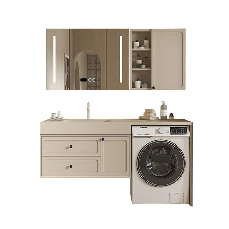 Mirror Included Freestanding Modern Bathroom Sink Vanity with Sink Vanity & Faucet & Mirror Cabinet & Side Cabinet https: res.litfad.com site img item 2023 03 22 7811532 1200x1200.jpg Clearhalo 'Bathroom Remodel & Bathroom Fixtures' 'Bathroom Vanities' 'bathroom_vanities' 'Home Improvement' 'home_improvement' 'home_improvement_bathroom_vanities' 7811532