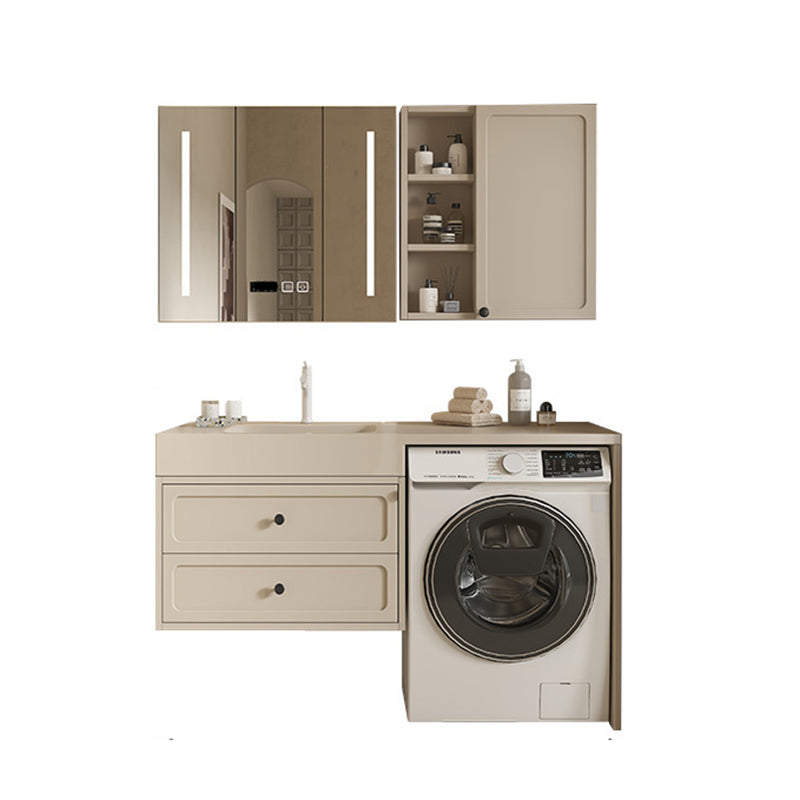 Mirror Included Freestanding Modern Bathroom Sink Vanity with Sink Vanity & Faucet & Mirror Cabinet & Side Cabinet https: res.litfad.com site img item 2023 03 25 7811535 1200x1200.jpg Clearhalo 'Bathroom Remodel & Bathroom Fixtures' 'Bathroom Vanities' 'bathroom_vanities' 'Home Improvement' 'home_improvement' 'home_improvement_bathroom_vanities' 7811535