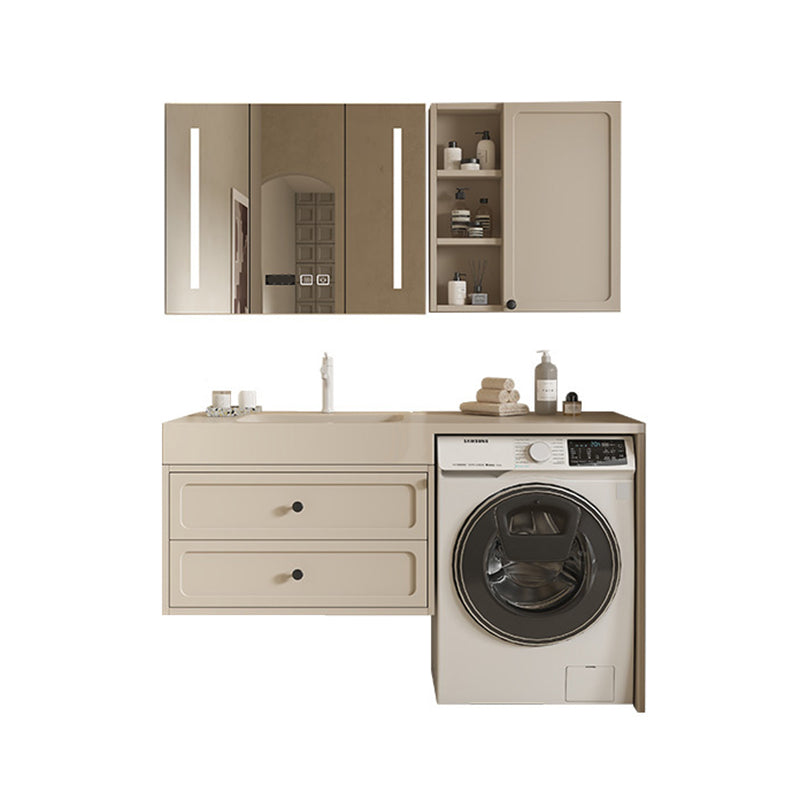 Mirror Included Freestanding Modern Bathroom Sink Vanity with Sink Vanity & Faucet & Mirror Cabinet & Side Cabinet https: res.litfad.com site img item 2023 03 13 7811536 1200x1200.jpg Clearhalo 'Bathroom Remodel & Bathroom Fixtures' 'Bathroom Vanities' 'bathroom_vanities' 'Home Improvement' 'home_improvement' 'home_improvement_bathroom_vanities' 7811536