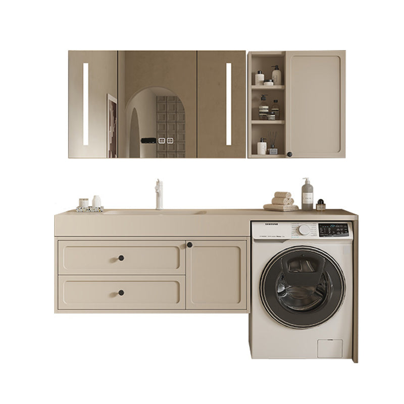 Mirror Included Freestanding Modern Bathroom Sink Vanity with Sink Vanity & Faucet & Mirror Cabinet & Side Cabinet https: res.litfad.com site img item 2023 03 13 7811540 1200x1200.jpg Clearhalo 'Bathroom Remodel & Bathroom Fixtures' 'Bathroom Vanities' 'bathroom_vanities' 'Home Improvement' 'home_improvement' 'home_improvement_bathroom_vanities' 7811540