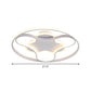 Fidget Spinner Shaped Flush Mount Minimalist Iron White 18"/21.5" Wide LED Ceiling Lighting in Warm/White Light Clearhalo 'Ceiling Lights' 'Close To Ceiling Lights' 'Close to ceiling' 'Flush mount' Lighting' 781399