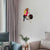Rustic Parrot Wall Lighting Art Glass 1 Light Art Deco Sconce Light for Living Room Pink Clearhalo 'Industrial' 'Middle century wall lights' 'Tiffany wall lights' 'Tiffany' 'Wall Lamps & Sconces' 'Wall Lights' Lighting' 7816