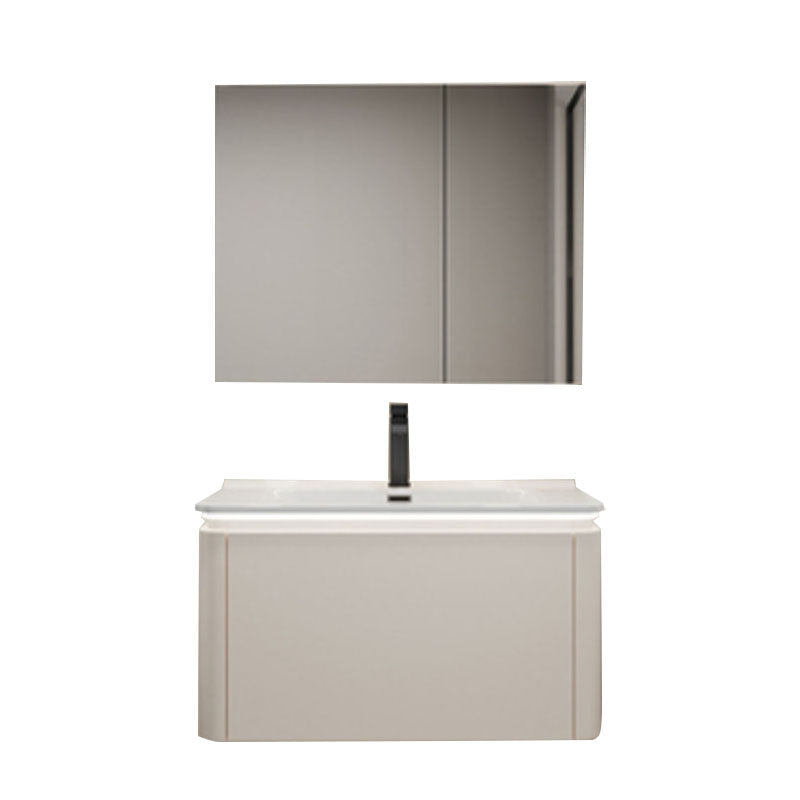 Wall Mount Modern Bathroom Sink Vanity with Mirror Faucet Sink Clearhalo 'Bathroom Remodel & Bathroom Fixtures' 'Bathroom Vanities' 'bathroom_vanities' 'Home Improvement' 'home_improvement' 'home_improvement_bathroom_vanities' 7817795