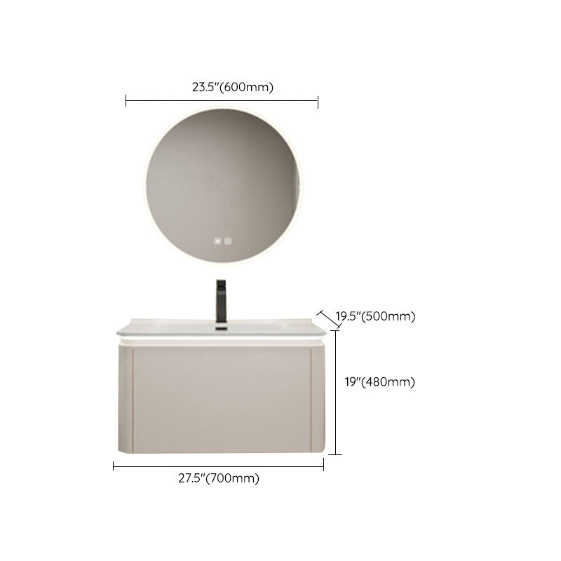 Wall Mount Modern Bathroom Sink Vanity with Mirror Faucet Sink Clearhalo 'Bathroom Remodel & Bathroom Fixtures' 'Bathroom Vanities' 'bathroom_vanities' 'Home Improvement' 'home_improvement' 'home_improvement_bathroom_vanities' 7817808