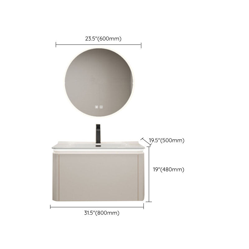 Wall Mount Modern Bathroom Sink Vanity with Mirror Faucet Sink Clearhalo 'Bathroom Remodel & Bathroom Fixtures' 'Bathroom Vanities' 'bathroom_vanities' 'Home Improvement' 'home_improvement' 'home_improvement_bathroom_vanities' 7817809