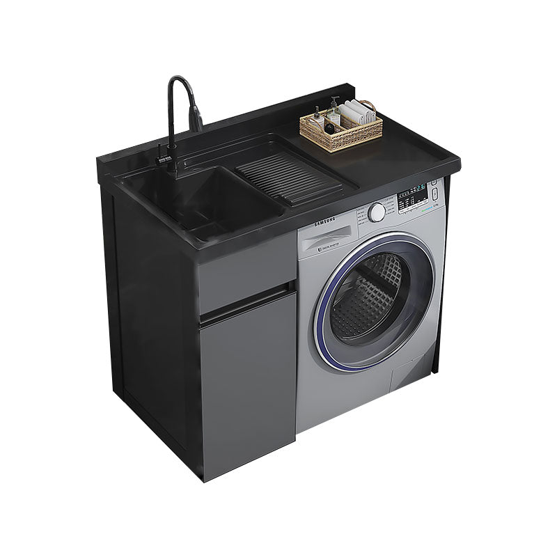 Metal Modern Freestanding Bathroom Vanity Set with Sink Faucet Vanity & Faucet Left Clearhalo 'Bathroom Remodel & Bathroom Fixtures' 'Bathroom Vanities' 'bathroom_vanities' 'Home Improvement' 'home_improvement' 'home_improvement_bathroom_vanities' 7817815