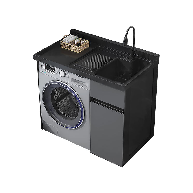 Metal Modern Freestanding Bathroom Vanity Set with Sink Faucet Vanity & Faucet Right Clearhalo 'Bathroom Remodel & Bathroom Fixtures' 'Bathroom Vanities' 'bathroom_vanities' 'Home Improvement' 'home_improvement' 'home_improvement_bathroom_vanities' 7817820