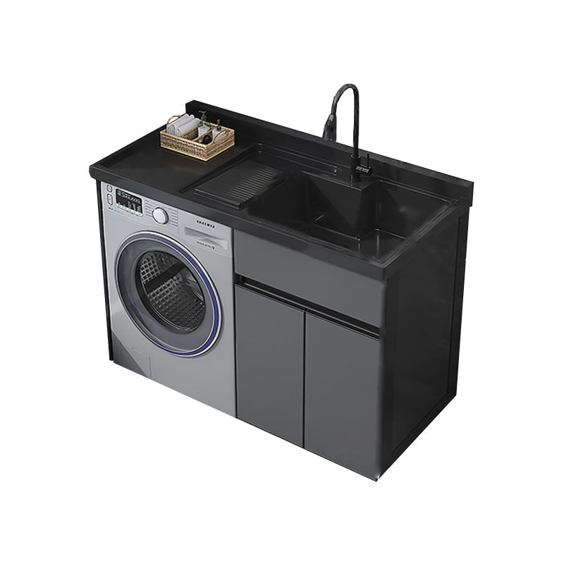 Metal Modern Freestanding Bathroom Vanity Set with Sink Faucet Vanity & Faucet Right Clearhalo 'Bathroom Remodel & Bathroom Fixtures' 'Bathroom Vanities' 'bathroom_vanities' 'Home Improvement' 'home_improvement' 'home_improvement_bathroom_vanities' 7817822