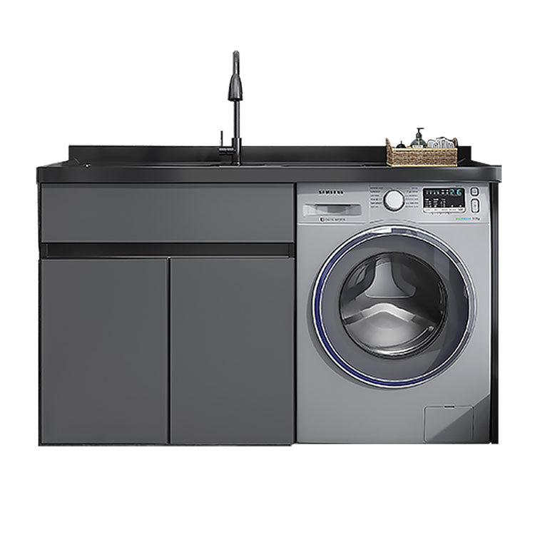 Metal Modern Freestanding Bathroom Vanity Set with Sink Faucet Clearhalo 'Bathroom Remodel & Bathroom Fixtures' 'Bathroom Vanities' 'bathroom_vanities' 'Home Improvement' 'home_improvement' 'home_improvement_bathroom_vanities' 7817823