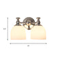 Milk White Glass Bell Wall Mount Lamp Traditional 1/2-Bulb Indoor Wall Sconce Light in Chrome Clearhalo 'Wall Lamps & Sconces' 'Wall Lights' Lighting' 781871
