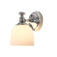 Milk White Glass Bell Wall Mount Lamp Traditional 1/2-Bulb Indoor Wall Sconce Light in Chrome Clearhalo 'Wall Lamps & Sconces' 'Wall Lights' Lighting' 781874