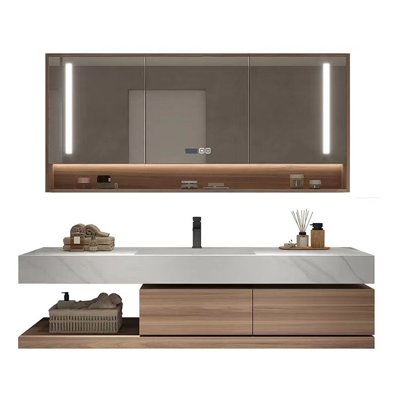 Wall Mount Sink Included Bathroom Sink Vanity with Mirror Faucet Clearhalo 'Bathroom Remodel & Bathroom Fixtures' 'Bathroom Vanities' 'bathroom_vanities' 'Home Improvement' 'home_improvement' 'home_improvement_bathroom_vanities' 7819273