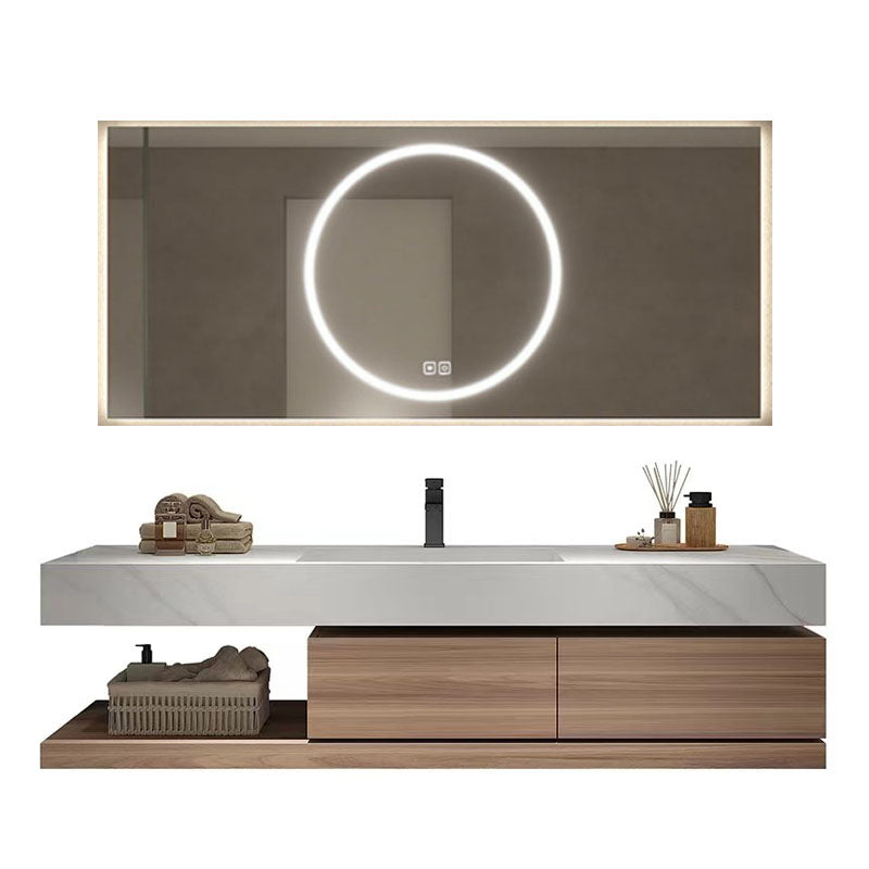 Wall Mount Sink Included Bathroom Sink Vanity with Mirror Faucet Clearhalo 'Bathroom Remodel & Bathroom Fixtures' 'Bathroom Vanities' 'bathroom_vanities' 'Home Improvement' 'home_improvement' 'home_improvement_bathroom_vanities' 7819278