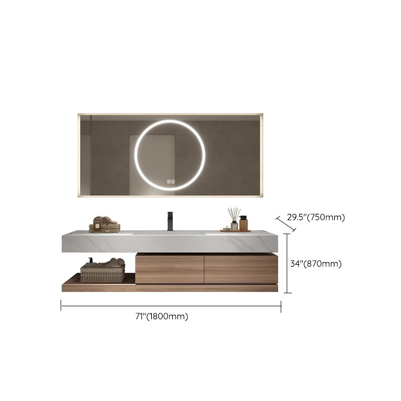 Wall Mount Sink Included Bathroom Sink Vanity with Mirror Faucet Clearhalo 'Bathroom Remodel & Bathroom Fixtures' 'Bathroom Vanities' 'bathroom_vanities' 'Home Improvement' 'home_improvement' 'home_improvement_bathroom_vanities' 7819289