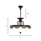 2 Bulbs Dome Hanging Chandelier Countryside Black Finish Opal Glass Pendant Light Fixture Clearhalo 'Ceiling Lights' 'Chandeliers' Lighting' options 782070