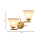 Brass Finish 1/2-Light Wall Sconce Light Colonial Frosted Glass Bell Up Wall Lamp Fixture for Corridor Clearhalo 'Wall Lamps & Sconces' 'Wall Lights' Lighting' 782118