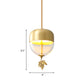 Brass Dome Hanging Lighting Vintage Clear Glass 1-Light Bedside LED Suspension Lamp with Maple Leaf Decor, 3.5"/5"/6" Wide Clearhalo 'Ceiling Lights' 'Pendant Lights' 'Pendants' Lighting' 782211