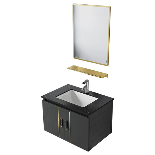Modern Style Bath Vanity Wall Mount Dirt Resistant Bath Vanity with Faucet Clearhalo 'Bathroom Remodel & Bathroom Fixtures' 'Bathroom Vanities' 'bathroom_vanities' 'Home Improvement' 'home_improvement' 'home_improvement_bathroom_vanities' 7831770
